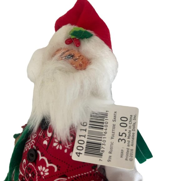 Annalee 9" Rustic Yuletide Santa & Sack W/Original Tag - Picture 6 of 16